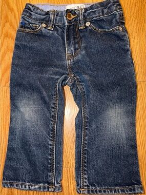 Baby GAP Toddler Light Blue Denim Jeans with Gold Stitching